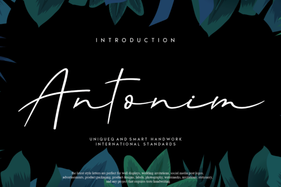 Antonim: A Handwritten Font for Creative Makers