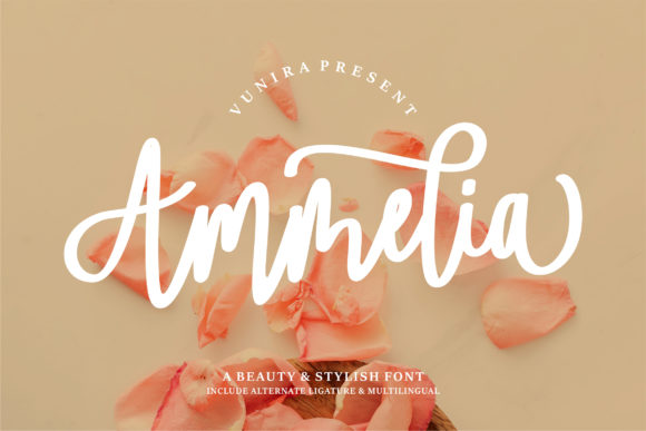 Discover the Elegance of Ammelia: A Handwritten Font for Web Design