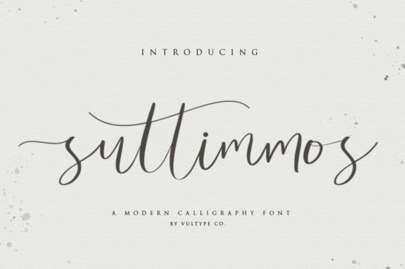 Suttimmos: A Delicate and Elegant Handwritten Font